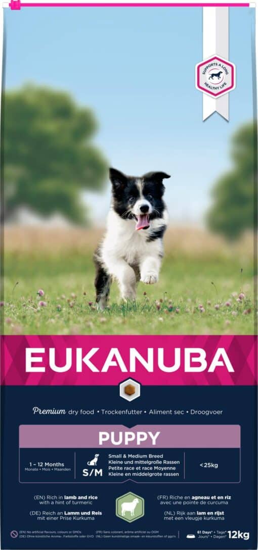 Eukanuba Puppy Small/Medium Lamb & Rice 12 kg