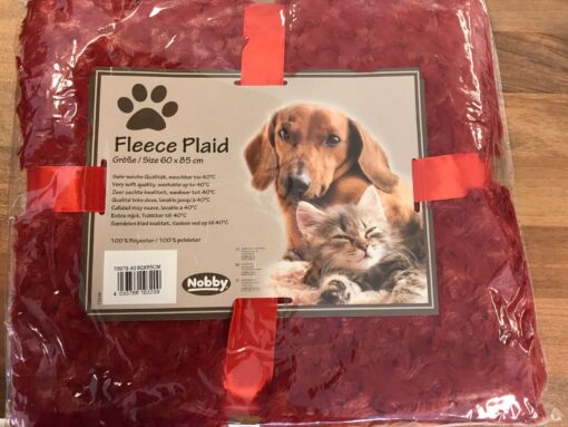 Nobby fleece plaid rød