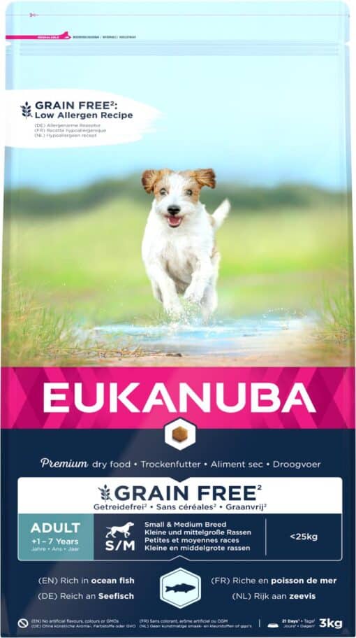 Eukanuba Adult Small/Medium Grainfree Ocean Fish 3 kg