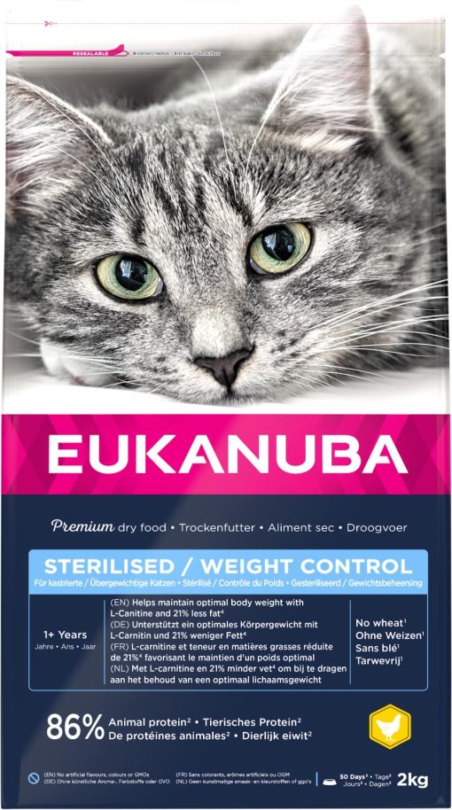 Eukanuba Sterilised/Weight Control 1+ Adult 2 kg