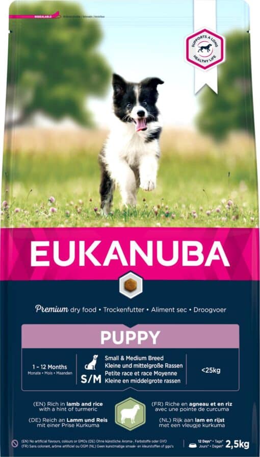 Eukanuba Puppy Small/Medium Lamb & Rice 2,5 kg