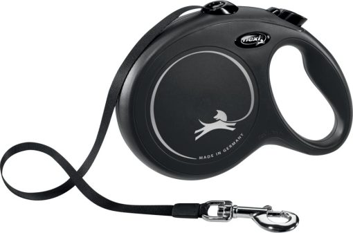 Flexi New Classic L Bånd 8m sort