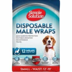 Simple Solution Engangs mavebånd til hanhunde, 12 stk S