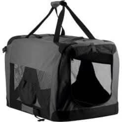 Pet Soft Crate Transportbur grå/sort L