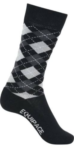 EQ Lax argyle strømper sort S