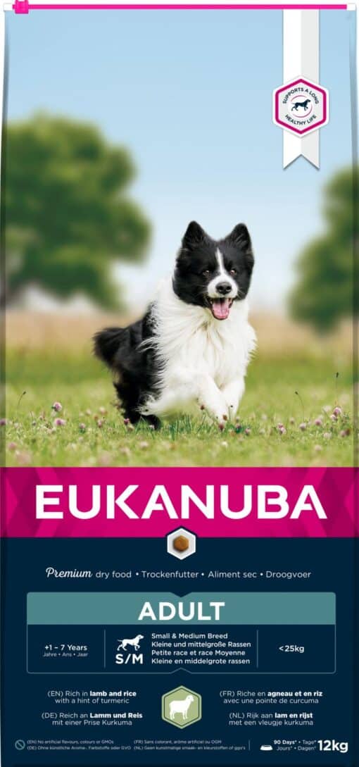 Eukanuba Adult Small & Medium Lamb & Rice 12 kg