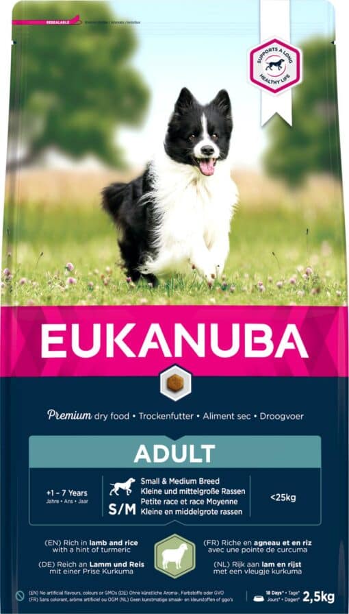 Eukanuba Adult Small & Medium Lamb & Rice 2,5 kg