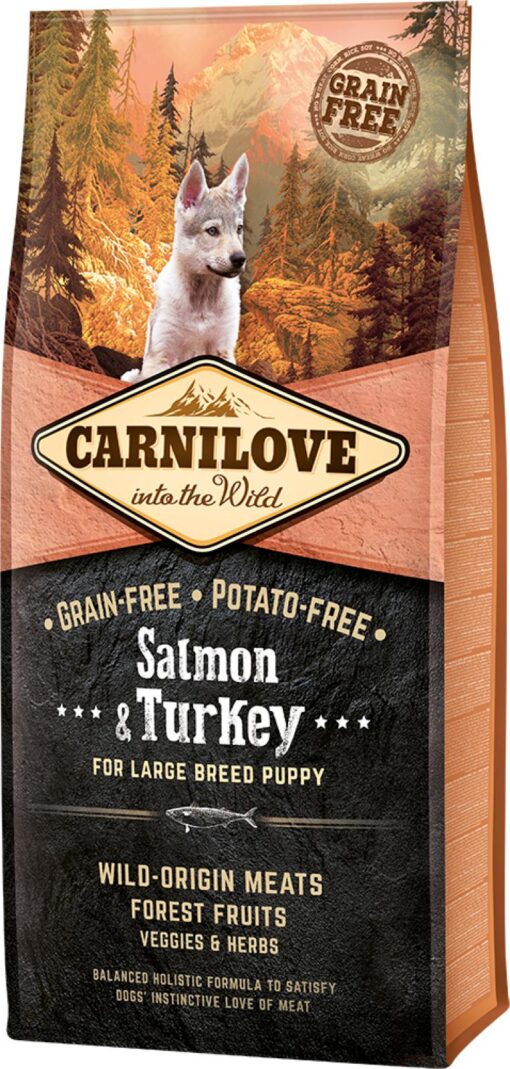 Carnilove Laks & Kalkun Large Breed Puppy 12 kg