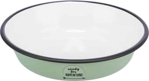 Bowl, flat, enamel/stainless steel 0,2L grøn