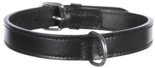 Active læderhalsbånd sort M: 36-43cm/18mm