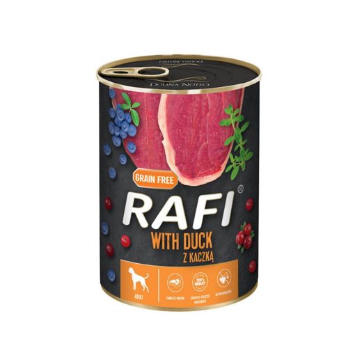 Rafi vådfoder m/blåbær og tranebær 400g Adult - And